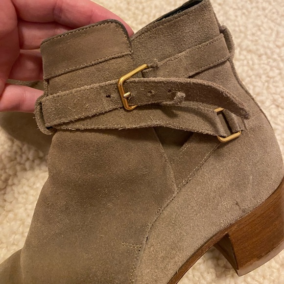 Saint Laurent taupe suede ankle boots size 38 - Picture 3 of 7